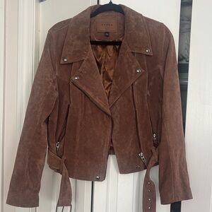 Blank NYC Suede Brown Leather Jacket